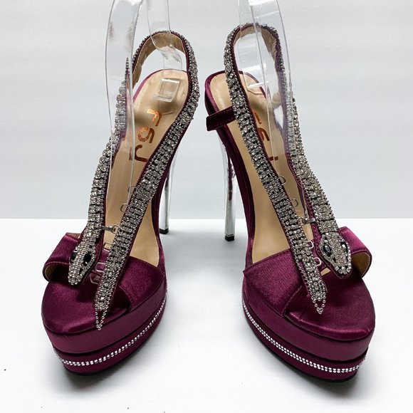 FSJ Slingback Peep Toe Stiletto High Heel Sandals - Picture 2 of 10